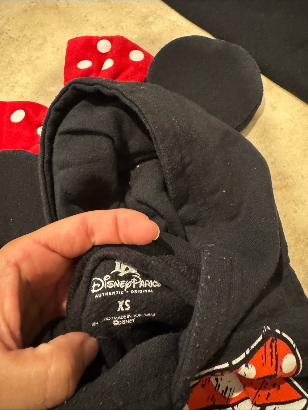 Disney Black & Red Minnie Mouse Hooded One-Piece